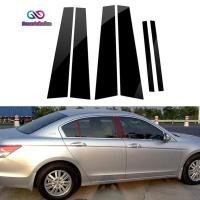 ราคา 6 ชิ้นเสาสีดําโพสต์สําหรับ Honda Accord 2008-2013 ชุดประตู Casement Trim Cover (40712087990)