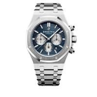 ราคา Audemars Piguet Royal Oak Series นาฬิกาผู้ชายสแตนเลส Chronograph นาฬิกากลไกอัตโนมัติ 26331ST Blue D (26317732479)