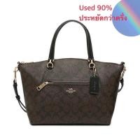 ราคา Coach F79998 ทรงพัด ยอดนิยม Prairie Satchel In Signature Canvas สี Brown/Black (12259824777)