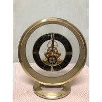 ราคา SEIKO Quartz AW504G นาฬิกาตั้งโต๊ะโลหะสีทองมือสองญี่ปุ่น (18654526999)