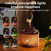 ราคา เครื่องอโรม่า เครื่องพ่นไอน้ำ รุ่น 130A ความจุ 260ml ไฟ6สี ทรงภูเขาไฟ ทำความชื้นในอากาศ สปา ผ่อนคลาย Aroma Diffuser (25643774719)