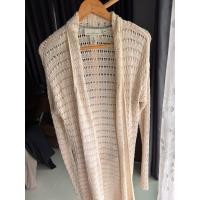 ราคา เสื้อไหมพรมถักแขนยาว สีขาวครีม ตัวยาว ใส่คลุม H&M แท้ (42057725004)
