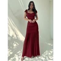 ราคา [มือหนึ่ง] ชุดราตรี ชุดออกงาน ชุดไปงานแต่งงาน สีแดงเบอกันดี ไซส์ S (42725880983)
