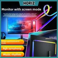 ราคา HORIZ Gaming LED Strip, 24 27 32 นิ้วคอมพิวเตอร์เดสก์ท็อปหน้าจอ LED Strip, ไฟบรรยากาศ USB Monitor ไฟ (41873508234)