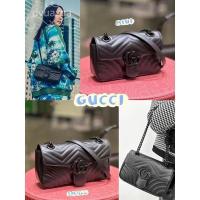 ราคา แบรนด์ใหม่ 100% ของแท้ GUCCI GG Marmont คอลเลกชันควิลท์ MINI / S ขนาดกระเป๋าสีดำกระเป๋าสะพายข้าง (26426186410)