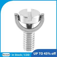 ราคา ยาว 1/4 "D-Ring สกรูสแตนเลสสําหรับกล้องขาตั้งกล้อง Quick Release แผ่นเงิน (42616851225)