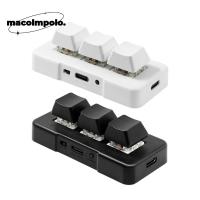 ราคา แป้นพิมพ์ที่กำหนดเอง MK321U/MK321G/MK321BT - มินิคีย์บอร์ด 3 คีย์, โหมดคู่ USB+BT, สีดำ/ขาว, สำหรับเกม, สำนักงาน, มัลติมีเดีย (28862685491)