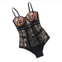 ราคา ชุดบอดี้สูท ผ้าลูกไม้ซีทรู สีดำ (5039060169)