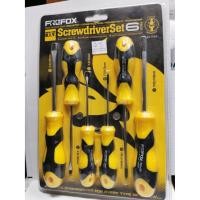 ราคา ไขควง ชุดไขควง ปากแบน + ปากแฉก 6 ตัวชุด ไขควงเซต6ชิ้น (4534443342)