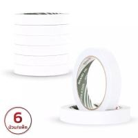 ราคา [ยกแถว6ม้วน] Thai KK® เทปกาวสองหน้า 18 มม. 20 หลา Double Side Tissue Tape เทปกาว2หน้า เทปเยื่อกาวสองหน้า (15298200197)