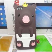 ราคา เคสไอโฟน 5/5s/SE (Case Iphone 5/5s/SE) เคสซิลิโคน หมูน้อย สีน้ำตาล (4538044386)