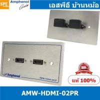 ราคา [ 1ชุด ] AMW-HDMI-02PR ชุดเพลทแอมฟีนอล Amphenol Audio / Video Outlet Panel for HDMI 2 Port with Connector Adaptor Rig... (19744628099)