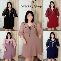 ราคา เดรสสาวอวบ ผ้าไม่ต้องรีด อก42-48"/เอว34-44"/สะโพกก่อนยืด50"/ ชุดคนอ้วน เสื้อผ้าไซส์ใหญ่ (22372835397)