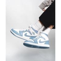 ราคา (พร้อมส่ง ของแท้100%) AIR JORDAN 1 MID UNIVERSITY BLUE (W) (16148683535)