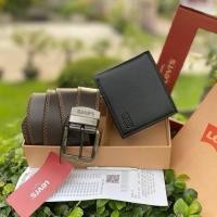 ราคา พร้อมส่ง Set เข็มขัด & กระเป๋าสตางค์ Levi's ผู้ชาย สีดำ น้ำตาล ของขวัญ (22982504315)