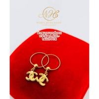ราคา ต่างหูทองแท้ 90% (ห่วงกลมห้อยซีซี) ขนาด 11มิล (49150158469)