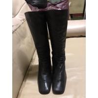 ราคา รองเท้าบูทยาวหนังแท้CHARLESมือ2(37) (24628476578)