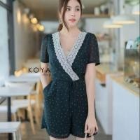 ราคา จั๊มสูทกางเกง ผ้าชีฟองพิมพ์ลายงานมีซับในสวยๆ (2654089271)