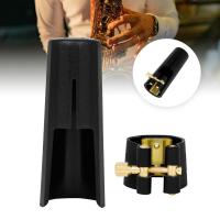 ราคา พลาสติกแซ็กโซโฟนปากเป่าหมวกและหนัง Ligature คลิปแซ็กโซโฟนโลหะ Ligature Fastener Kit สําหรับ Alto / Tenor / Soprano แซ็กโซโฟน (28620805866)