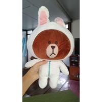 ราคา ตุ๊กตามือสอง พร้อมส่ง ตุ๊กตาหมีบราวน์ การ์ตูนหมีบราวน์น่ารัก ใส่ชุดกระต่าย สภาพดี (29154075382)