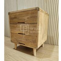 ราคา ตู้หัวเตียงไม้สัก 3 ลิ้นชัก (26681283443)