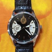 ราคา นาฬิกามือสอง ยี่ห้อ wise นาฬิกาสะสม นาฬิกา ภปร ตราสัญลักษณ์ ภปร. หน้าขาวดำ ระบบถ่าน สภาพสวย สายใหม่สายหนังจระเข้แท้ (23866901305)