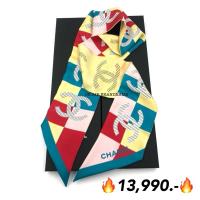 ราคา New chanel twilly ราคาดีงาม ผ้าพันหูกระเป๋า ผ้าพันคอ ผ้าผูกผม ใช้ได้หลายฟังก์ชั่น (26867036281)