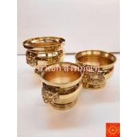 ราคา กระถางธูปทองเหลือง กระถางธูปหัวสิงห์ ทองเหลือง ขนาด 3.5/4/5/6/7 นิ้ว (8415681853)