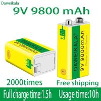 ราคา 2023 9V 9800mAh li-ion Rechargeable battery Micro USB Batteries 9 v lithium for Multimeter Microphone Toy Remote Control (20693279486)