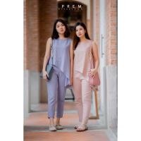 ราคา -ชุดเซทผ้าลินินผสมฝ้าย เสื้อ+กางเกง สุดคุ้ม (3269377772)