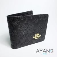 ราคา กระเป๋าสตางค์ผู้ชาย Coach (สีดำ) (งานPREMUIM/พร้อมกล่อง) (8732378418)