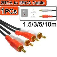 ราคา สายสัญญาณเสียง (สาย Audio) Gold Plated 2RCA to 2RCA Cable RCA Audio Cable AV Cable ( 1.5M 3M 5M 10M ) for DVD TV CD (6615916933)