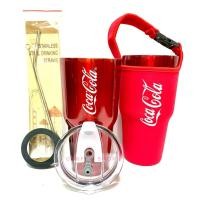 ราคา แก้วเก็บอุณหภูมิ ร้อน-เย็น แก้วเยติ ลาย Coca-cola Coke โค้ก สีแดง ฟรี!!..หลอดสแตนเลส และยางรองแก้ว (คละสี) (7149905350)