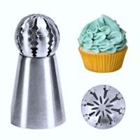 ราคา หัวบีบสแตนเลส คุณภาพสูง #107S หัวบีบ 3D ทรงบอล หัวบีบครีม ไอซิ่ง หัวบีบแต่งหน้าคัพเค้ก บีบง่ายๆ รวดเร็ว สวยแบบมือโปร (8121631774)