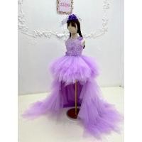 ราคา ชุดราตรีเด็ก(หน้าร้านอยู่รัชดา ลองได้ถ่ายรูปเองจากชุดจริง)W19180 สีม่วง กระโปรงหน้าสั้นหลังยาว แขนสั้น คอเพชรหรู ฟูชั้นๆ (42252555564)