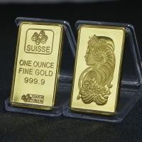 ราคา Swiss Bank Goddess Gold Bar เหรียญที่ระลึก 1 ออนซ์ Alien Gold เหรียญเหรียญสกุลเงินต่างประเทศสะสมเหรียญ Square Gold Plated Nu20251022 (41175450991)
