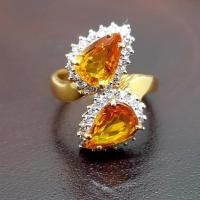 ราคา แหวนบุษราคัมล้อมเพชร (1369957885)