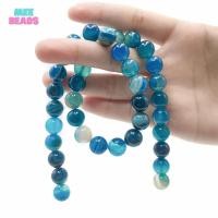 ราคา หินอาเกต หินดวงตาสวรรค์ สีฟ้า (แต่งสี) ขนาด 10 มิล เส้นยาว ❗ แถมฟรี ลวดตัวนำ + ไหมร้อยหิน ❗ Blue Agate (17213033558)