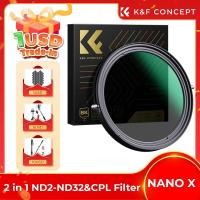 ราคา K&F Concept 49mm-82mm ND2-ND32 ND CPL Filter Lens Adjustable Circular Polarizing Filter 2 in 1 Video Variable Camera Len (26516992392)