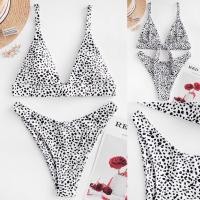 ราคา บิกินี่ลายจุดดัลเมเชียน เสื้อทรงผูกหลัง มีฟองน้ำ (17492429740)