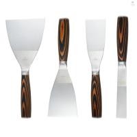 ราคา E * M PENGGONG 4 PCS มีดฉาบ Scraper สแตนเลส Spackle ชุดมีด (1/2/3/4in) สี Scraper เครื่องมือไม้ Handle Taping มีดสําหรับ Drywall ขูดพลาสเตอร์สําหรับ Spreading Dr (41809580098)