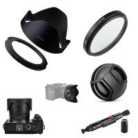 ราคา 67mm UV Filter Lens Hood Cap Cleaning Pen Adapter ring for Canon Powershot SX70 SX60 SX50 HS G3X SX530 SX520 Camera (27109049610)