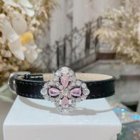 ราคา สร้อยข้อมือ ชุบทอง ประดับเพชร เพทาย สีชมพู (25504053198)