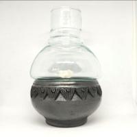 ราคา ตะเกียงน้ำมัน ครอบแก้ว กว้าง 8 cm สูง 5 cm ตะเกียงสีดำ (23345021649)