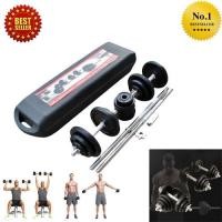 ราคา ชุดบาร์เบล 50KG DUMBBELL SET ชุดบาร์เบล และดัมเบล เหล็กสีดำ เซ็ท 50 Kg. (1287524717)