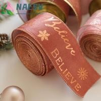 ราคา NAESV คริสต์มาสริบบิ้นสีชมพู, Cuttable คริสต์มาสโบว์ริบบิ้นของขวัญห่อริบบิ้น,พิมพ์ซาตินริบบิ้น 2M รูปแบบต้นคริสต์มาสโบว์เกล็ดหิมะริบบิ้น Xmas ของขวัญตกแต่ง (28143511543)