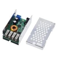 ราคา DC-DC 9V 12V 24V 36V ถึง 5V ขั้นตอนลงบอร์ด 5A 4 เอาต์พุต USB Buck Converter โมดูลจ่ายไฟพร้อมเปลือกอลูมิเนียม (5746674793)