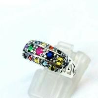 ราคา แหวนเงินแท้พลอยนพเก้าไข่ปลาเงินแท้ 925 (1561744174)