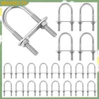 ราคา 20 ชิ้น M6 U Bolt แผ่นสังกะสีเหล็กชุบรอบ U Bolt สําหรับรถยนต์ Trailer สกีเรือเรือใบ SHOPCYC1671 (40715397745)