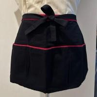 ราคา Black Cherry apron (ผ้ากันเปื้อนครึ่งตัว สีดำขอบแดง) (25802474105)
